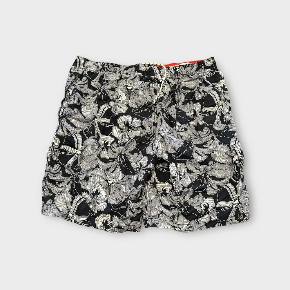 Goodfellow Swim Trunks Mens Large Blue Floral Beach‎ Surfer Casual Never Worn